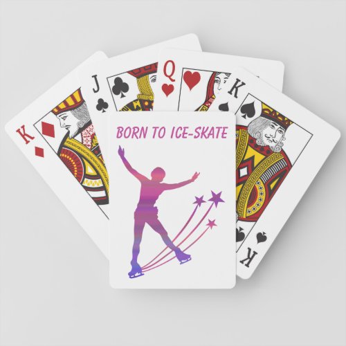 Ice skating playing cards _ Born to ice skate