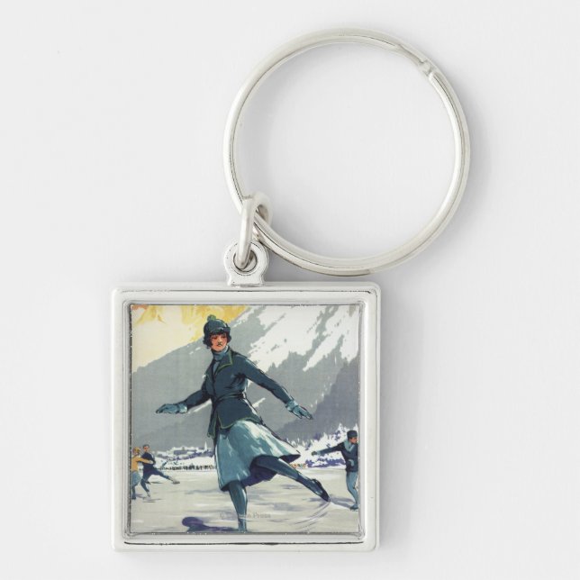 Ice Skating - PLM Olympic Promo Poster Keychain (Front)