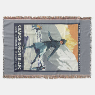 Ice Skating - PLM Olympic Promo Poster Throw Blanket