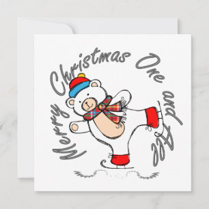 Ice Skating Polar Bear Christmas