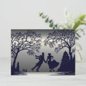 Ice Skating Pond - Silhouette (Standing Front)