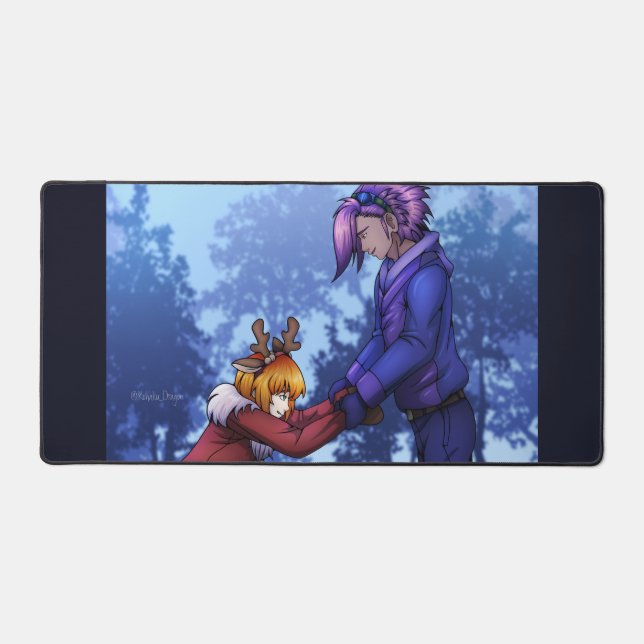 Ice Skating Practice Desk Mat (Front)