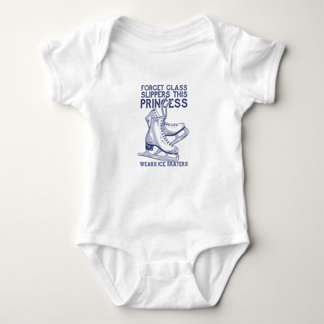 ICE SKATING PRINCESS BABY BODYSUIT (Front)