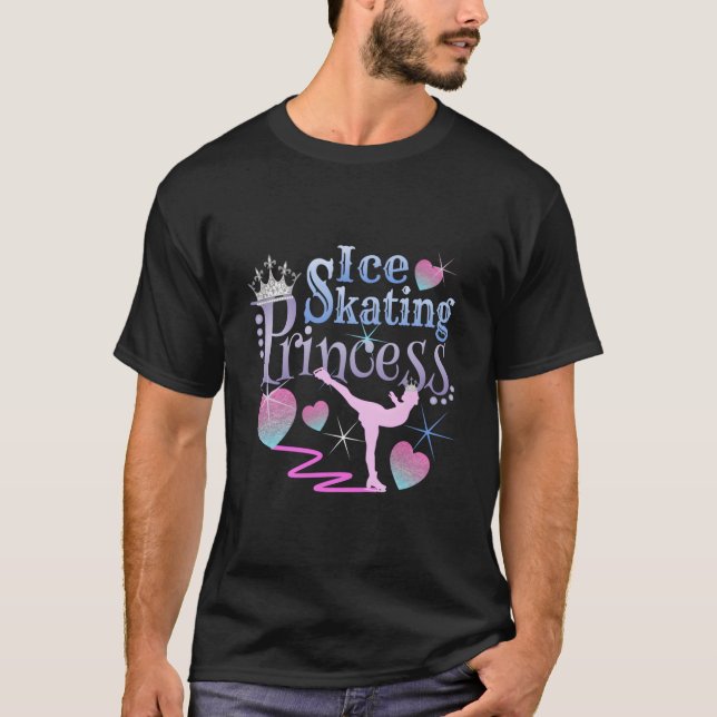 Ice Skating Princess For Figure Skating Skater T-Shirt (Front)