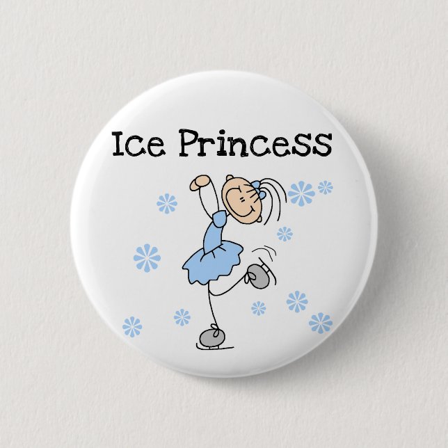 Ice Skating Princess Tshirts and Gifts Pinback Button (Front)