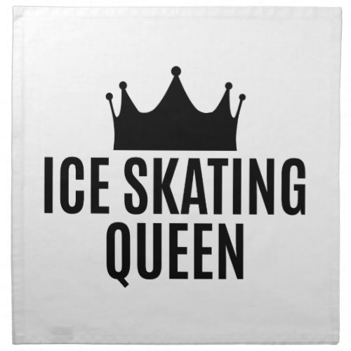 Ice Skating Queen _ Ice Skating        Cloth Napkin