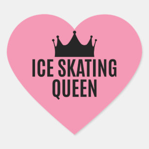 Ice Skating Queen - Ice Skating Heart Sticker