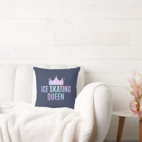Ice Skating Queen _ Ice Skating Lovers  Throw Pillow