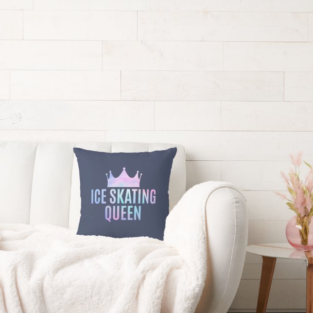 Ice Skating Queen - Ice Skating Lovers  Throw Pillow (Couch)