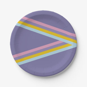 Ice Skating Retro Birthday Paper Plates