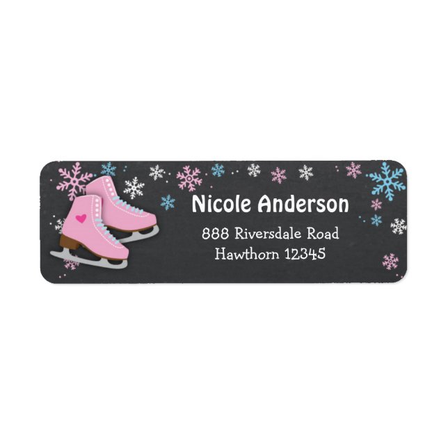 Ice Skating Return address labels (Front)