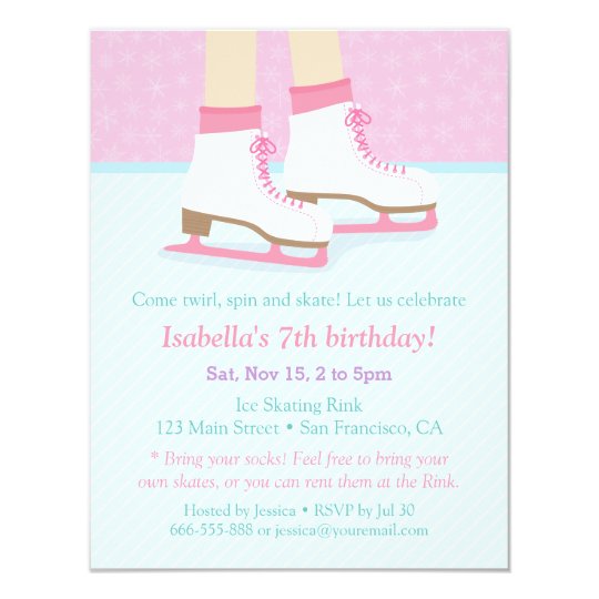 Skating Rink Birthday Invitations 2