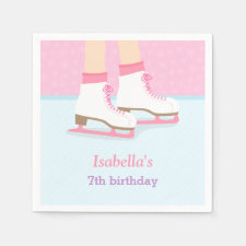 Ice Skating Rink Girls Birthday Party Supplies Paper Napkins