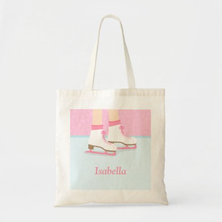 Ice Skating Rink Girls Personalized Tote Bag