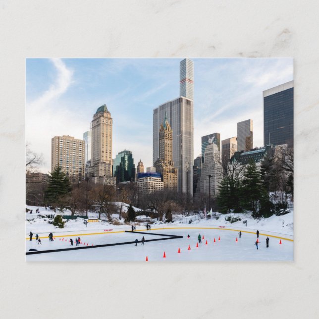 Ice skating rink NYC Postcard (Front)