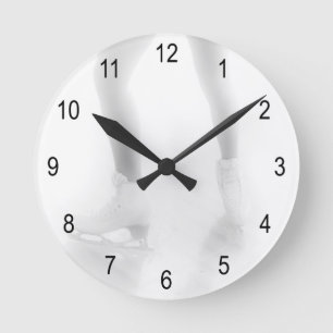 Ice skating round clock