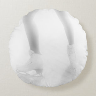 Ice skating round pillow