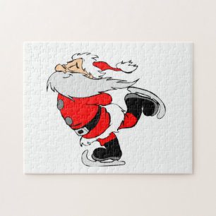 Ice Skating Santa Jigsaw Puzzle