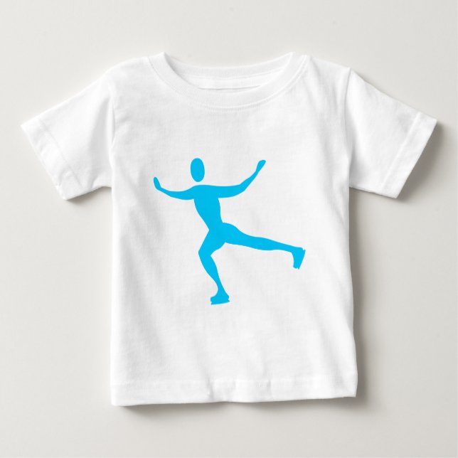 Ice Skating - Sky Blue Baby T-Shirt (Front)