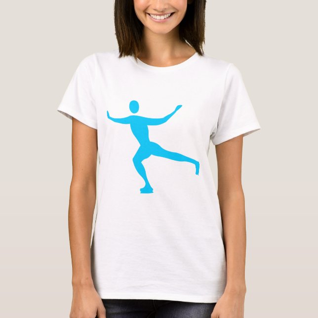 Ice Skating - Sky Blue T-Shirt (Front)