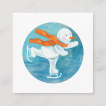 Ice Skating Snowman