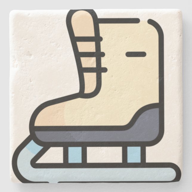 ice skating stone coaster (Front)