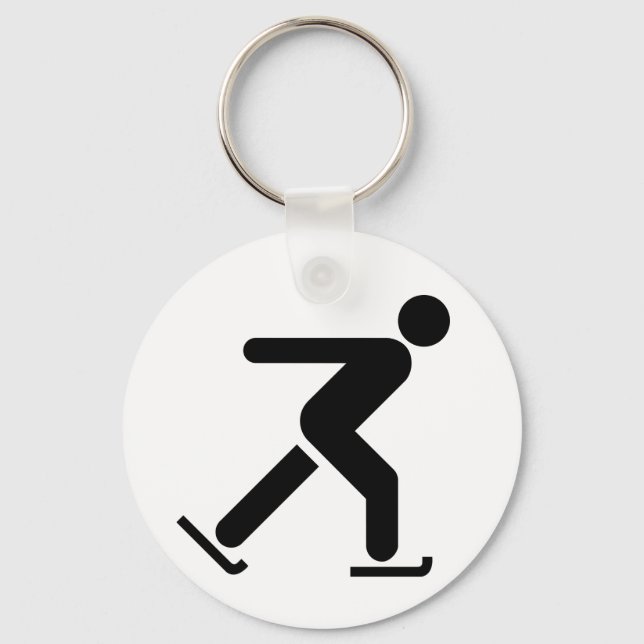 Ice Skating Symbol Keychain (Front)