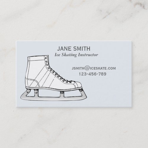 Ice Skating teacher freelance instructor Business Card