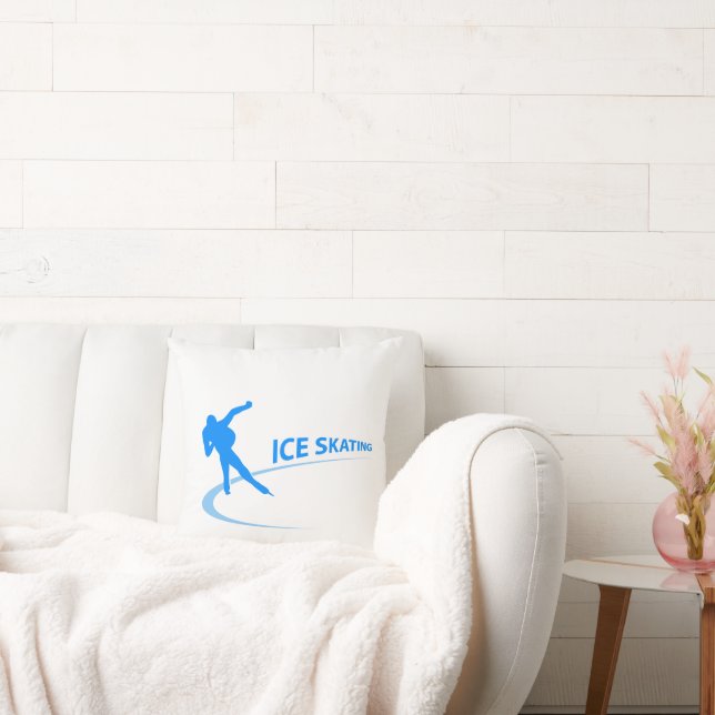Ice Skating Throw Pillow (Couch)