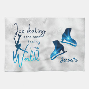 Ice skating towel gradient blue best feeling