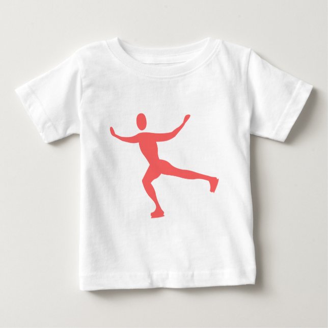 Ice Skating - Tropical Pink Baby T-Shirt (Front)