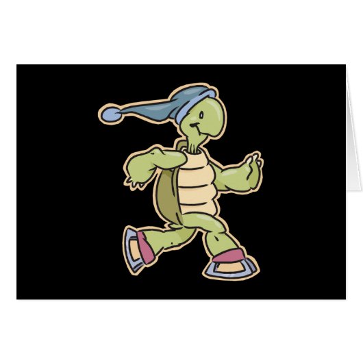 ice skating turtle cards (Front Horizontal)