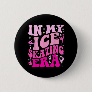 Ice Skating Vibes Skater Coach Figure Hockey Skate Button