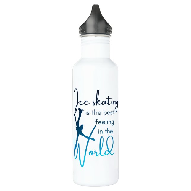 Ice skating water bottle blue star best feeling (Left)
