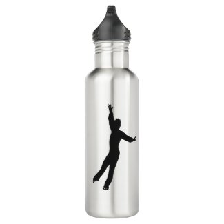 Ice skating water bottle (figure skating man)