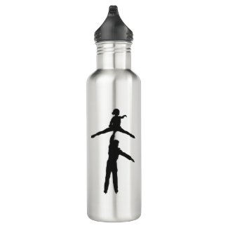 Ice skating water bottle (figure skating pair)