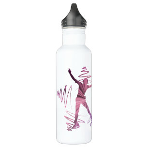 Ice skating water bottle Star skater pink purple