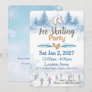 Ice Skating Winter Party Invitation