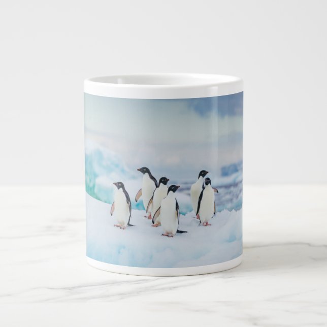 Ice & Snow | Adelie Penguins Antarctica Giant Coffee Mug (Front)