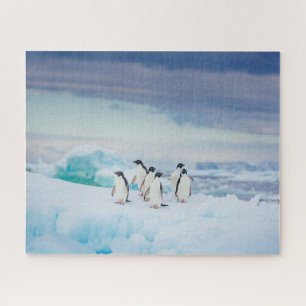 Ice & Snow Adelie Penguins Antarctica Jigsaw Puzzle