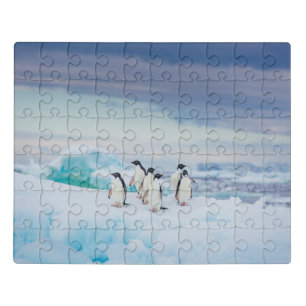 Ice & Snow Adelie Penguins Antarctica Jigsaw Puzzle