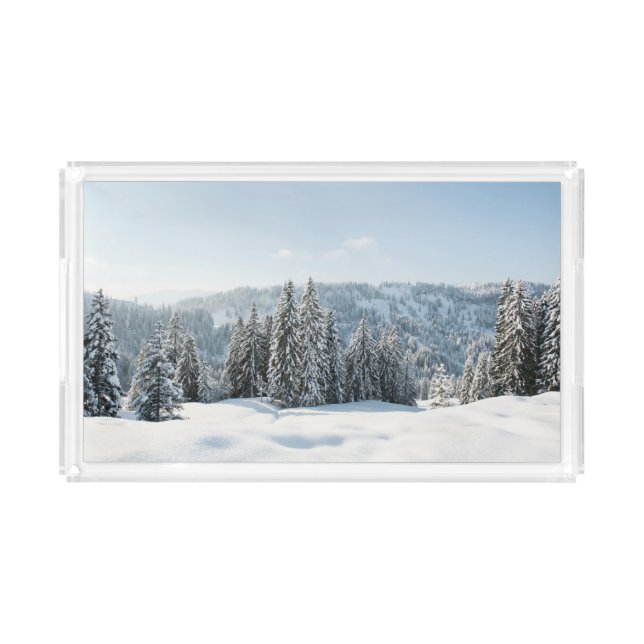 Ice & Snow | Allgäu Bavaria Germany Acrylic Tray (Front)