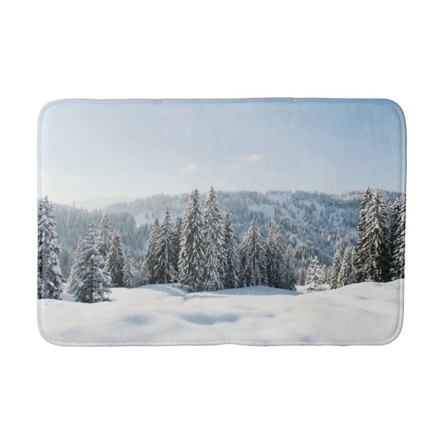 Ice & Snow | Allgäu Bavaria Germany Bath Mat (Front)