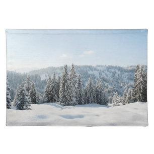 Ice & Snow Allgäu Bavaria Germany Cloth Placemat