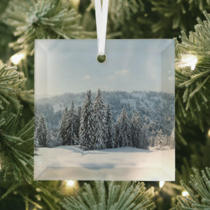 Ice & Snow Allgäu Bavaria Germany Glass Ornament