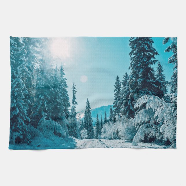 Ice & Snow | Altai Nature Reserve, Russia Kitchen Towel (Horizontal)