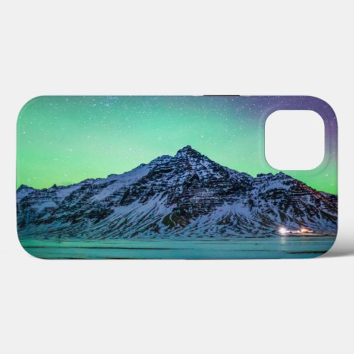 Ice  Snow  Aurora Borealis Milky Way Iceland iPhone 13 Case