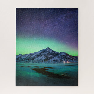 Ice & Snow   Aurora Borealis Milky Way Iceland Jigsaw Puzzle