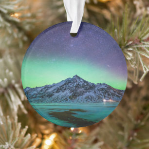 Ice & Snow Aurora Borealis Milky Way Iceland Ornament