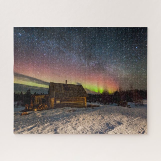 Ice & Snow | Aurora Polaris Murmansk, Iceland Jigsaw Puzzle (Horizontal)
